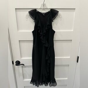 White House Black Market Ruffle Sleeveless Dress Size 4